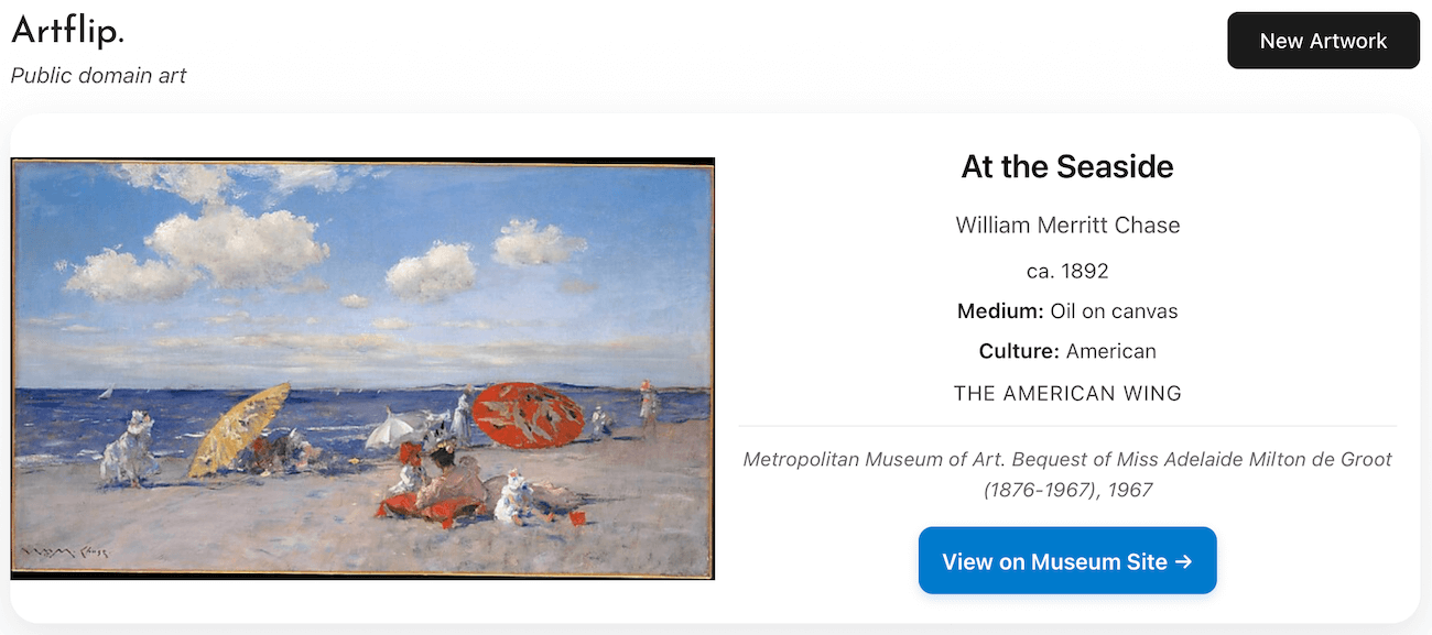 At the Seaside, William Merritt Chase