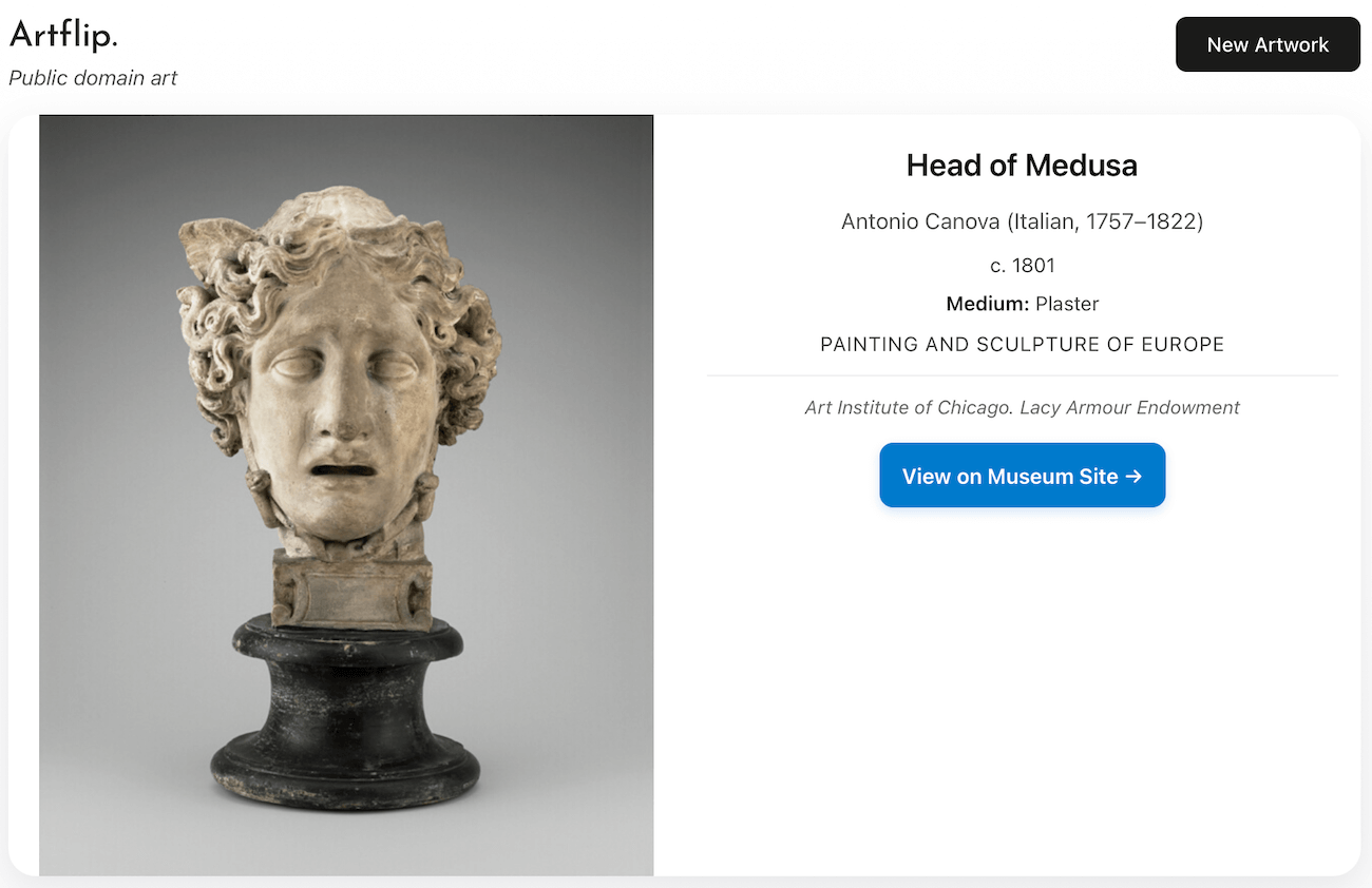 Head of Medusa, Antonio Canova