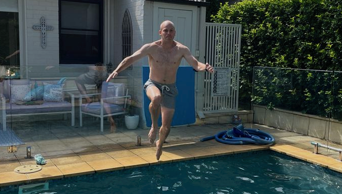 A joyful jump